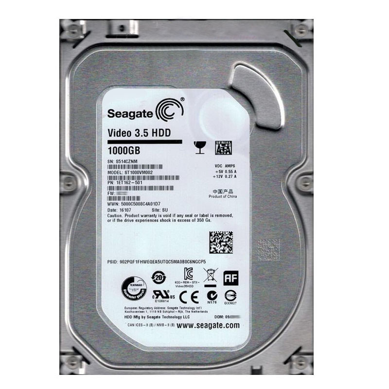 Seagate 1ET162-501 - 1TB 5.9K SATA 6.0Gbps 3.5" 64MB Cache Hard Drive