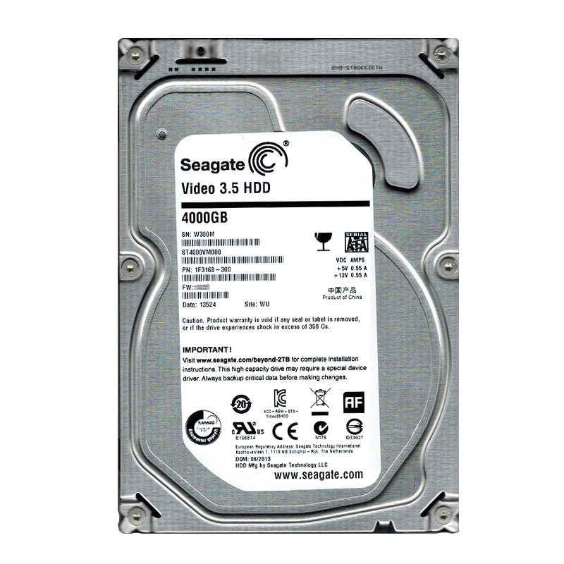 Seagate 1F3168-300 - 4TB 5.9K SATA 3.5" 64MB Cache Hard Drive