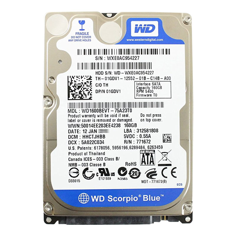 Dell 1GDV1 - 160GB 5.4K SATA 2.5" Hard Drive