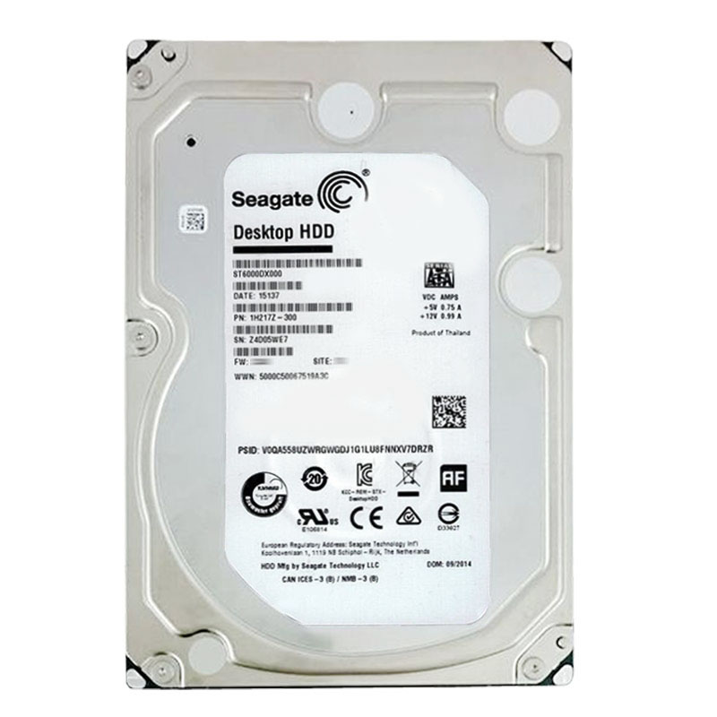 Seagate 1H217Z-300 - 6TB 7.2K SATA 6.0Gbps 3.5" 128MB Cache Hard Drive