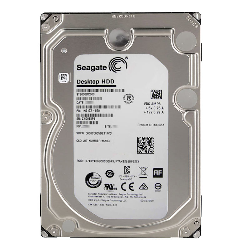 Seagate 1H217Z-570 - 6TB 7.2K SATA 6.0Gbps 3.5" 128MB Cache Hard Drive