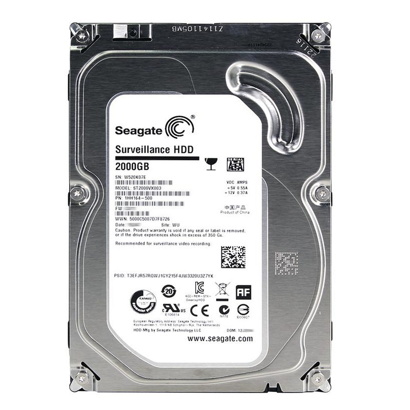 Seagate 1HH164-500 - 2TB  5.9K SATA 6.0Gbps 3.5" 64MB Cache Hard Drive