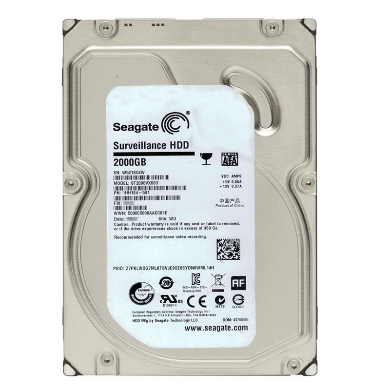 Seagate 1HH164-501 - 2TB  5.9K SATA 6.0Gbps 3.5" 64MB Cache Hard Drive