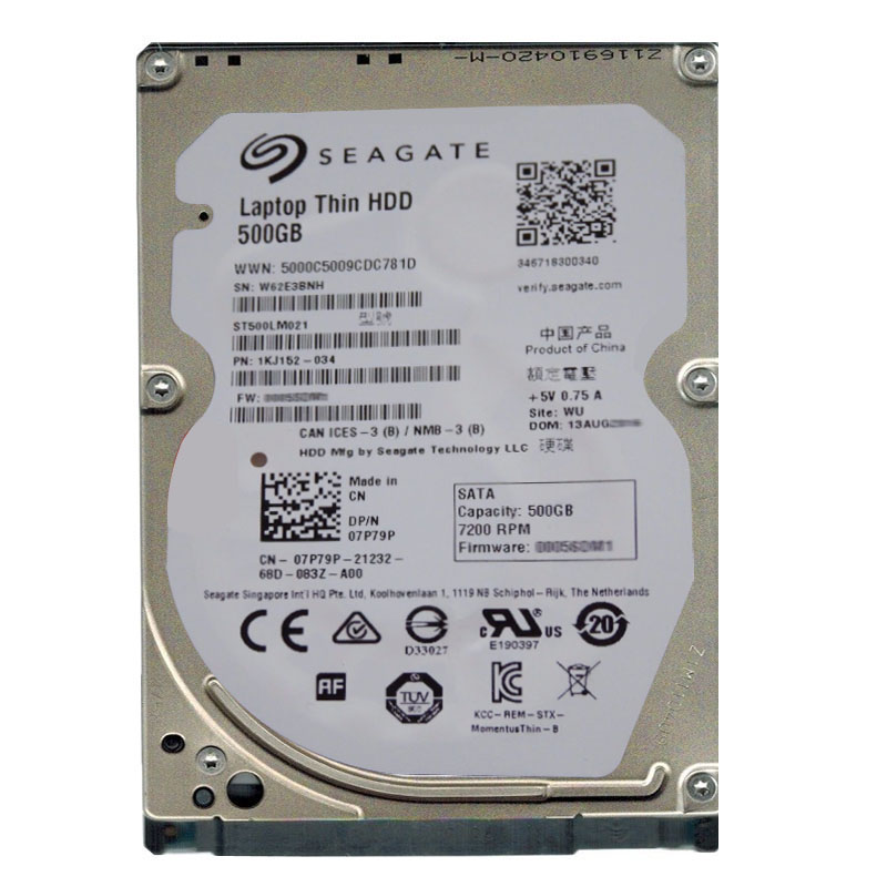 Seagate 1KJ152-034 - 500GB  7.2K SATA 2.5" 32MB Cache Hard Drive
