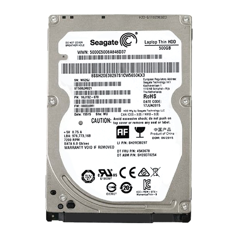 Seagate 1KJ152-070 - 500GB 7.2K SATA 6.0Gbps 2.5" 32MB Cache Hard Drive