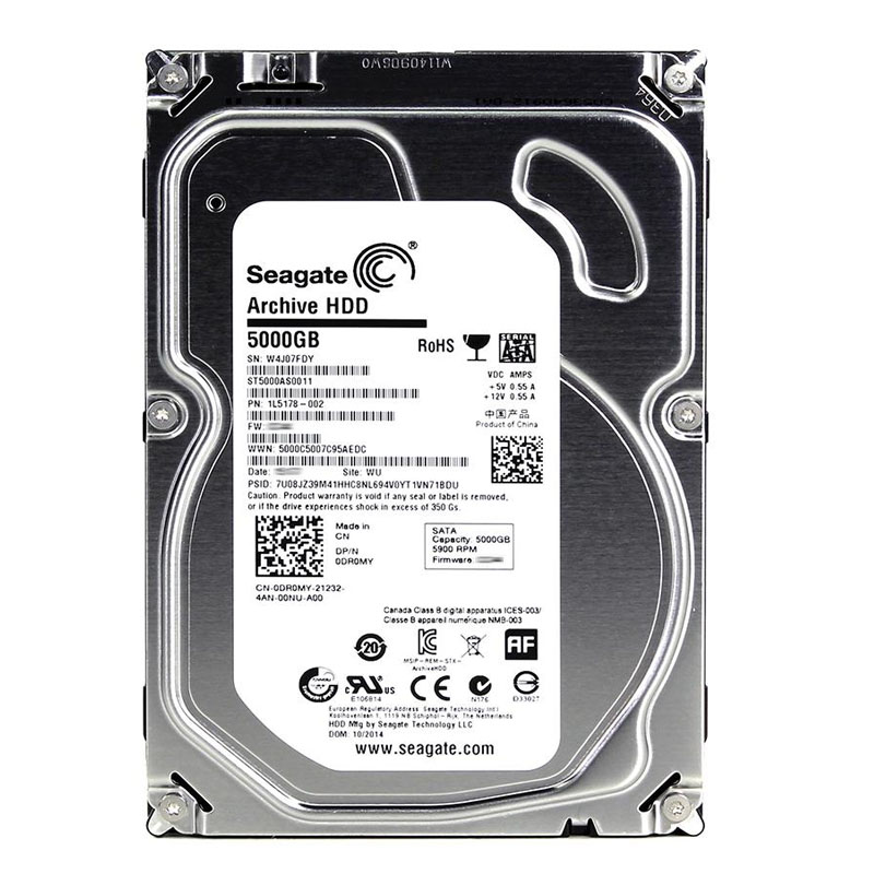 Seagate 1L5178-002 - 5TB 5.9K SATA 6.0Gbps 3.5" 128MB Cache Hard Drive