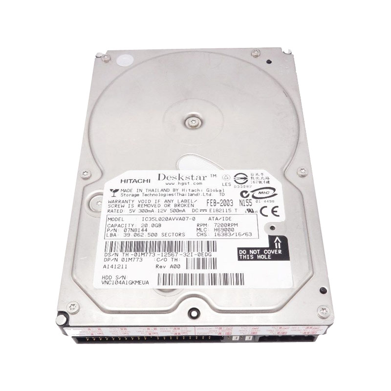 1M773.jpg Dell 1M773 - 20GB 7200RPM 3.5Inch IDE Hard Drive - Image 1