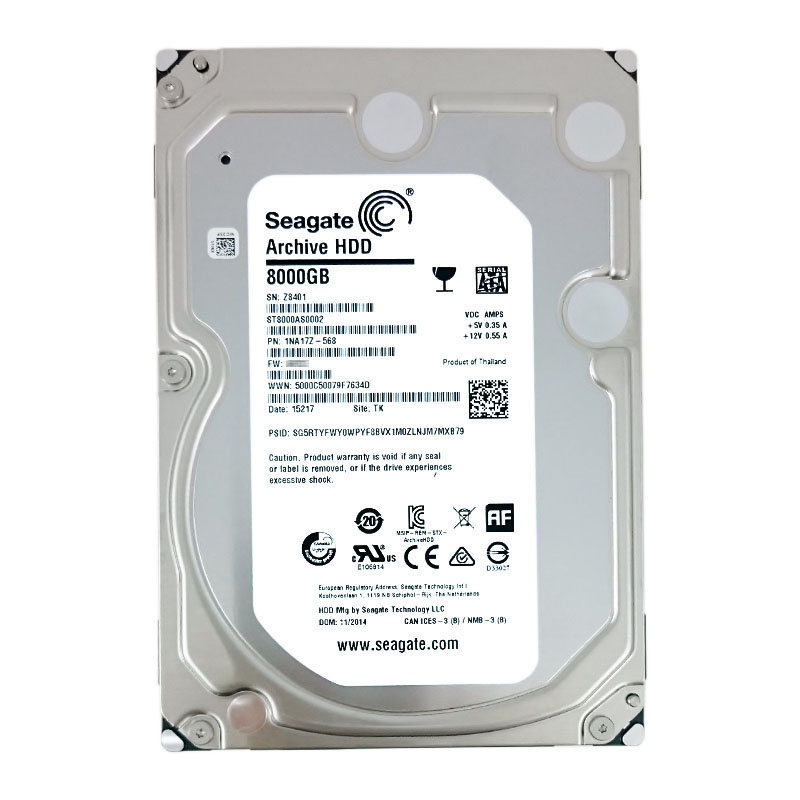 Seagate 1NA17Z-568 - 8TB 5.9K SATA 6.0Gbps 3.5" 128MB Cache Hard Drive