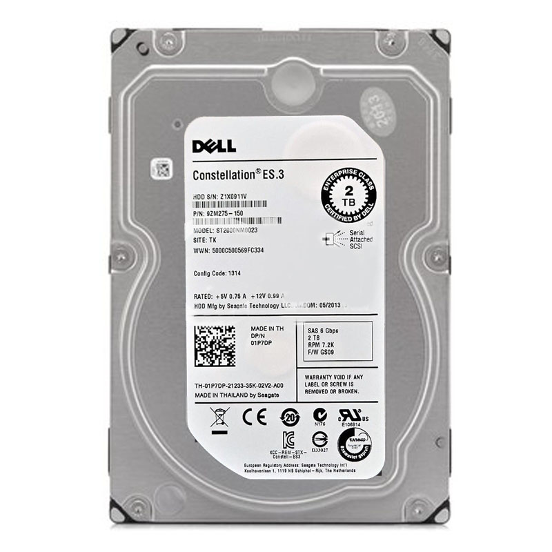 Dell 1P7DP - 2TB 7200RPM 3.5Inch SAS Hard Drive