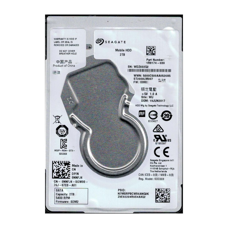 1R8174-030 Seagate - 2TB 5.4K Hard Drive