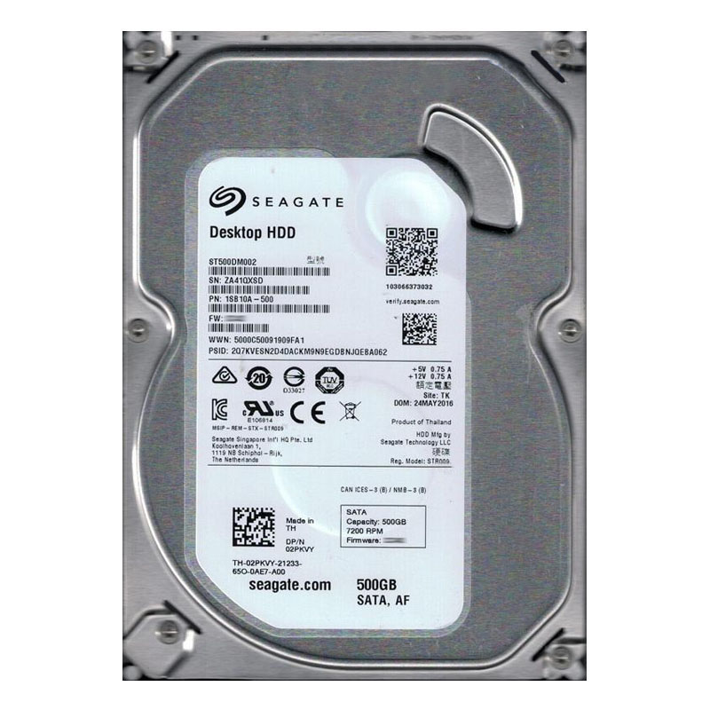 Seagate 1SB10A-500 - 500GB  7.2K SATA 6.0Gbps 3.5" 16MB Cache Hard Drive