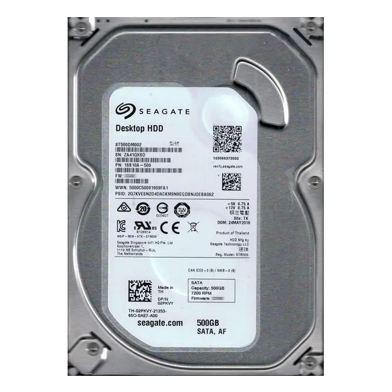 1SB10A-500.jpg Seagate 1SB10A-500 - 500GB 7.2K SATA 6.0Gbps 3.5" 16MB Cache Hard Drive - Image 1