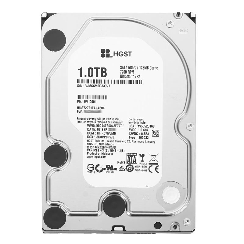 Hitachi 1W10001 - 1TB 7.2K SATA 6.0Gbps 3.5" 128MB Cache Hard Drive