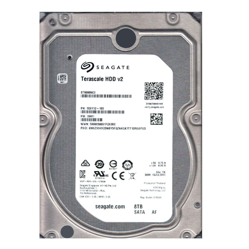Seagate 1XX112-180 - 8TB  7.2K SATA 6.0Gbps 3.5" 256MB Cache Hard Drive