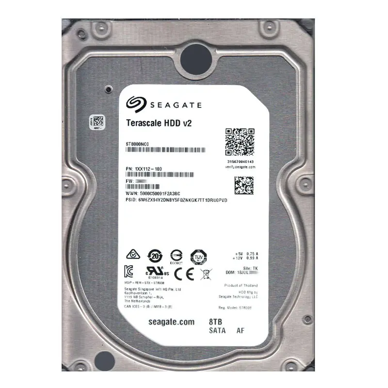 1XX112-180.jpg Seagate 1XX112-180 - 8TB 7.2K SATA 6.0Gbps 3.5" 256MB Cache Hard Drive - Image 1