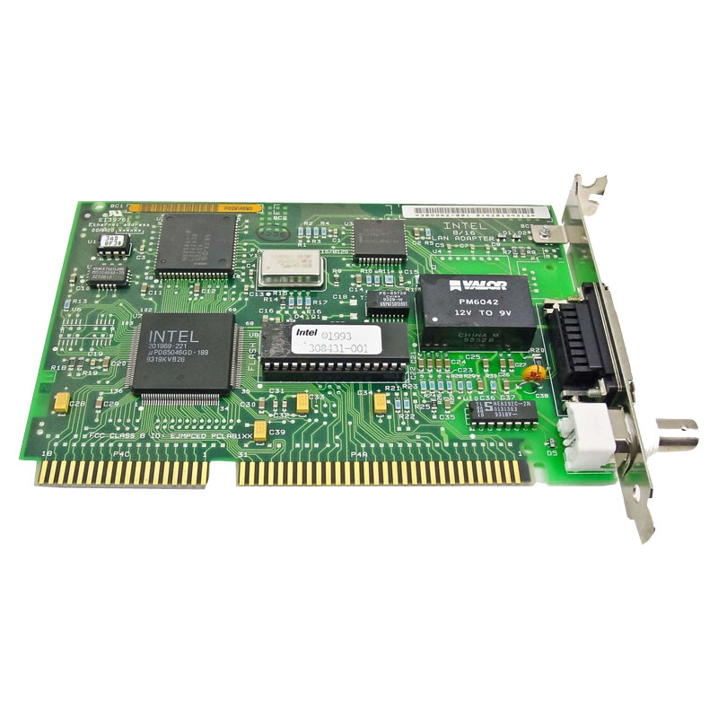 201969-221.jpg Intel 201969-221 - 8/16 LAN Adapter ISA Network Card - Image 1