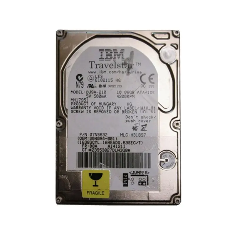 204094-001.jpg HP 204094-001 - 10GB 4.2K IDE 2.5" Hard Drive - Image 1