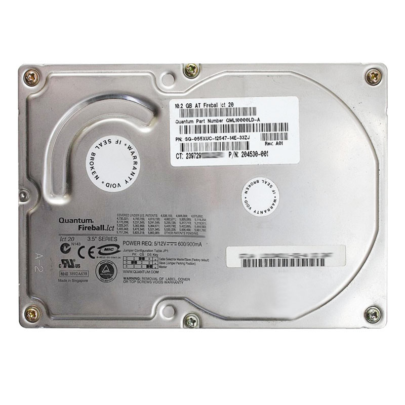 HP 204530-001 - 10.2GB  IDE 3.5" Hard Drive