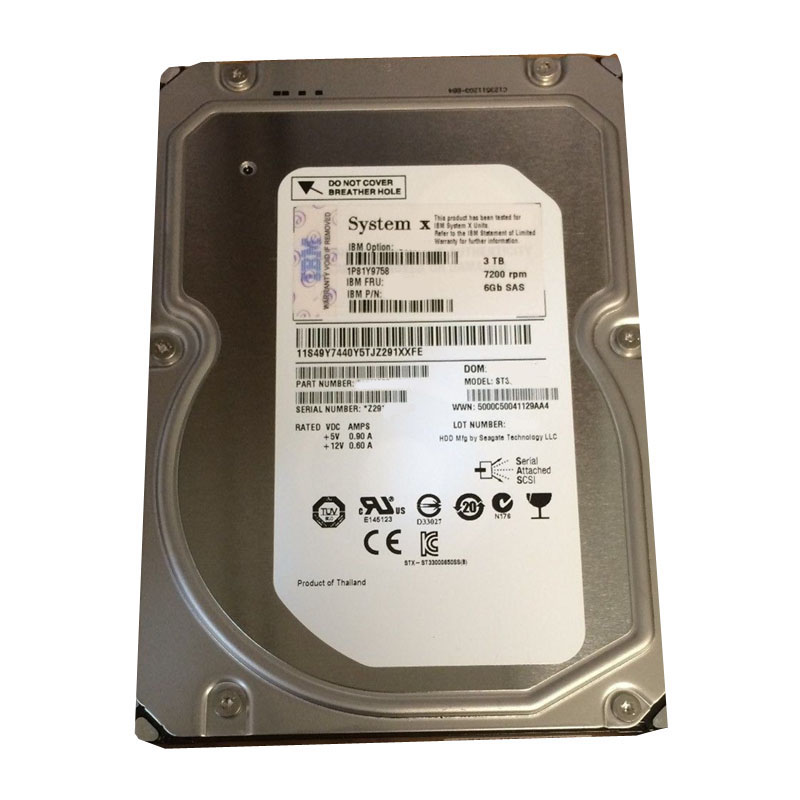 2078-AC31 IBM - 3TB 7.2K 3.5" Hard Drive