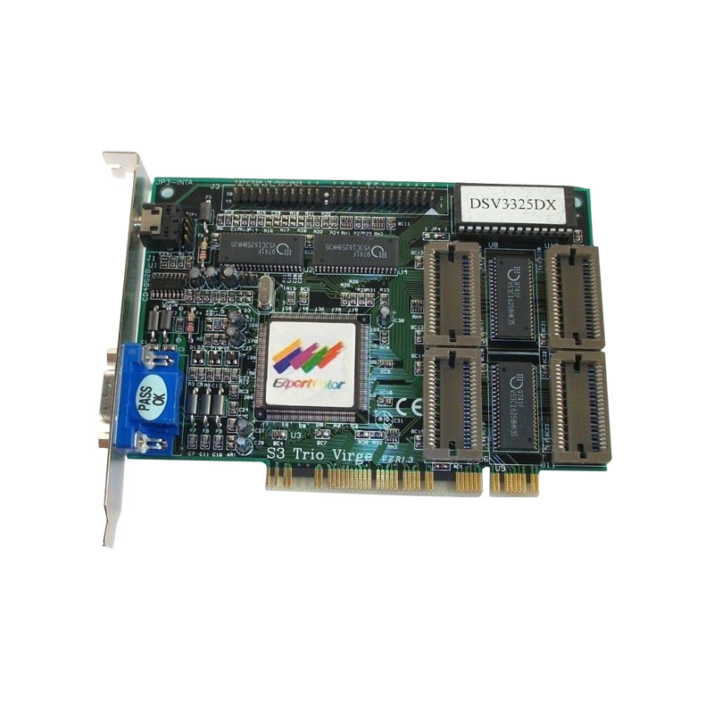IBM - S3 Trio Virge 2MB PCI Video Card With VGA Output - JP3-INTA