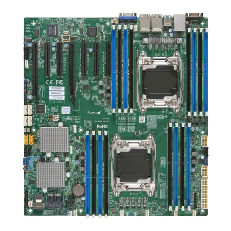 Supermicro - E-ATX Server Motherboard Only - MBD-X10DRH-CLN4-O