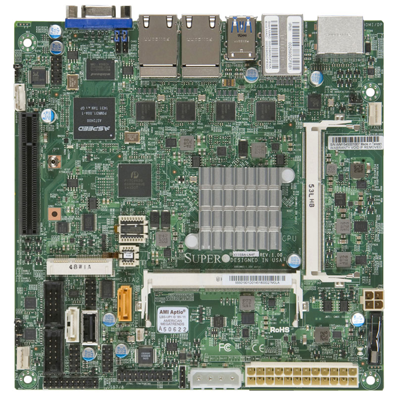 Supermicro - Mini-ITX Server Motherboard Only - MBD-X11SBA-LN4F