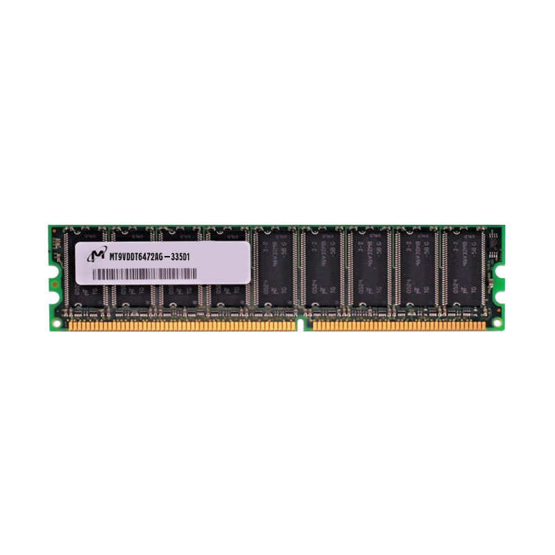 Micron Technology - 512MB DDR PC-2700 ECC Unbuffered 184-Pins Memory - MT9VDDT6472AG-335D1