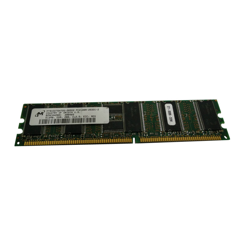 Micron Technology - 512MB DDR 266MHz PC-2100 184Pin ECC Registered DIMM Memory - MT9VDDT6472G-265D2
