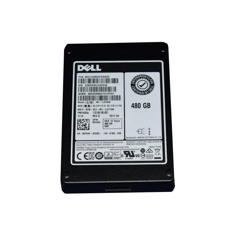 Samsung - 480GB SAS 12Gbps 2.5" SSD - MZILS480HEGR0D3