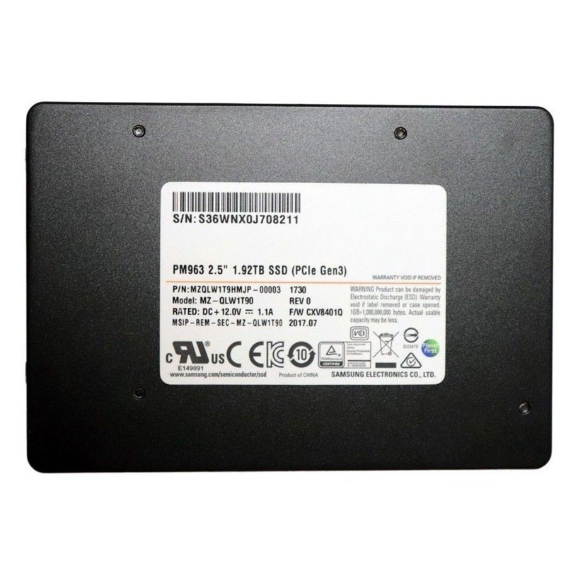 Samsung - 1.92TB SAS 2.5" SSD - MZQLW1T9HMJP-00003
