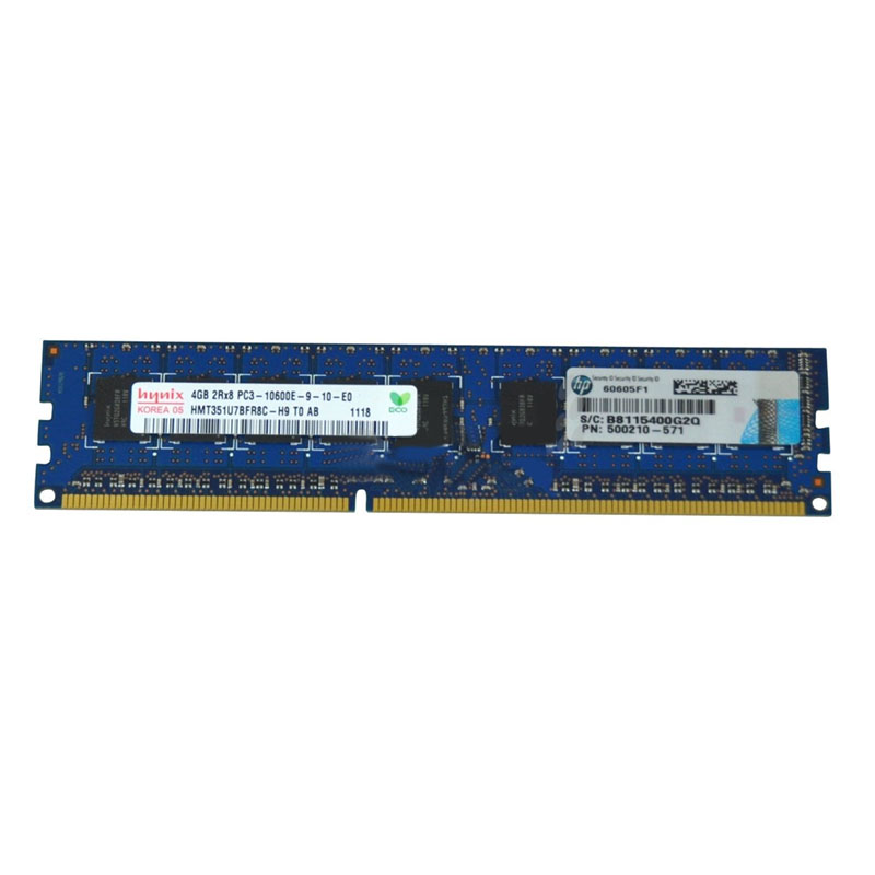 HP - 4GB (1X4Gb) DDR3 1333MHz PC3-10600 240-Pin ECC Unbuffered DIMM Memory - NL797AT