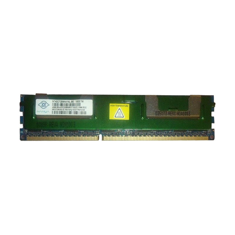 Nanya - 4GB DDR3 PC3-8500 ECC Registered 240-Pins Memory - NT4GC72B4NA1NL-BE