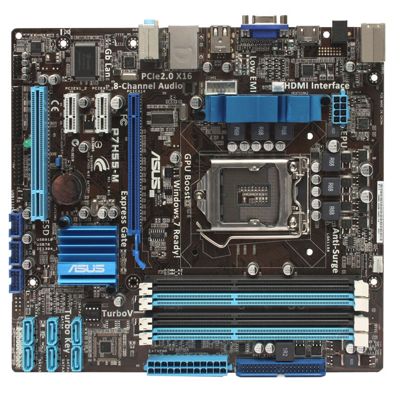 Asus - uATX Server Motherboard Only - P7H55-M