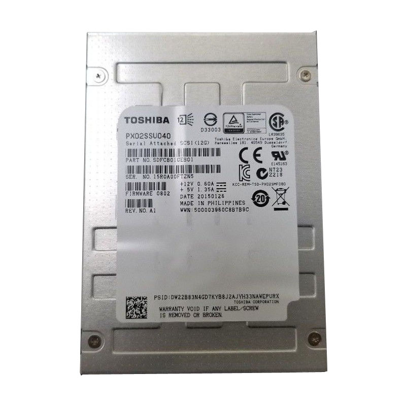 Toshiba - 400GB SAS 2.5" SSD - PX02SSU040