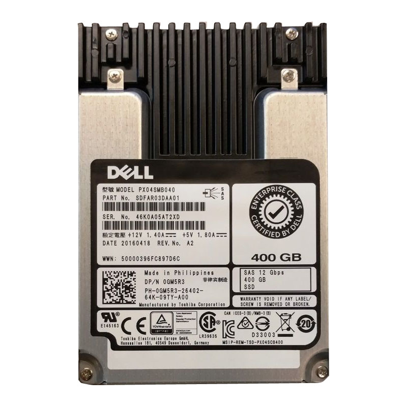 Toshiba - 400GB SAS 12Gbps 2.5" SSD - PX04SMB040