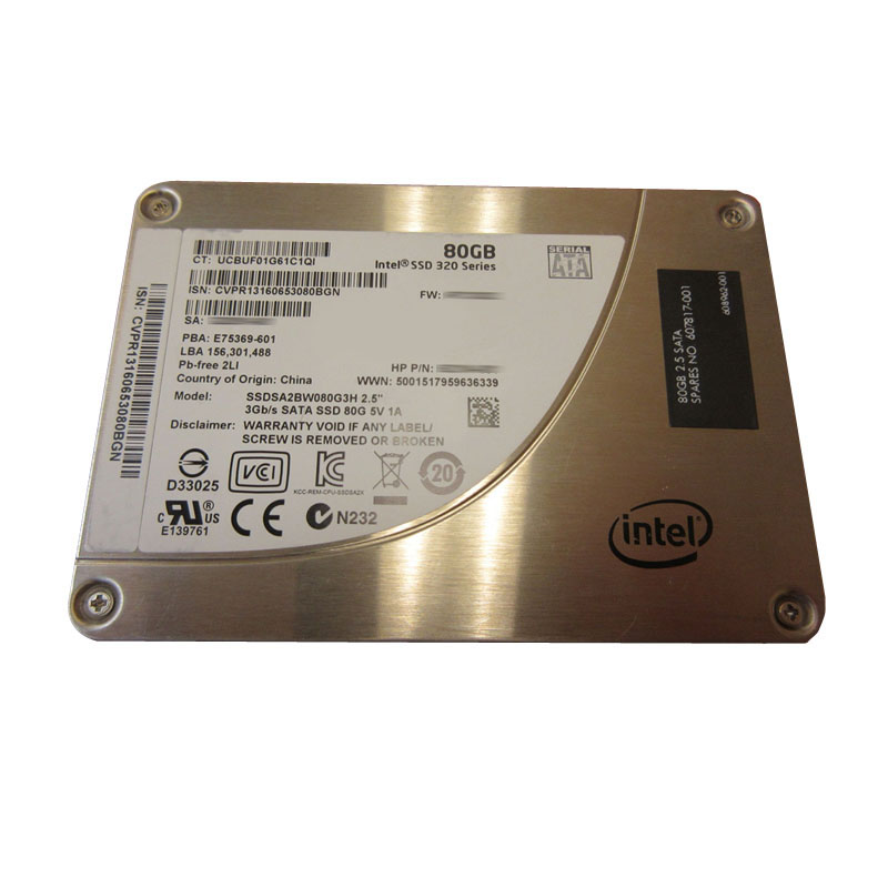 Intel - 80GB SATA 3.0Gbps 2.5" SSD - SSDSA2BW080G3H