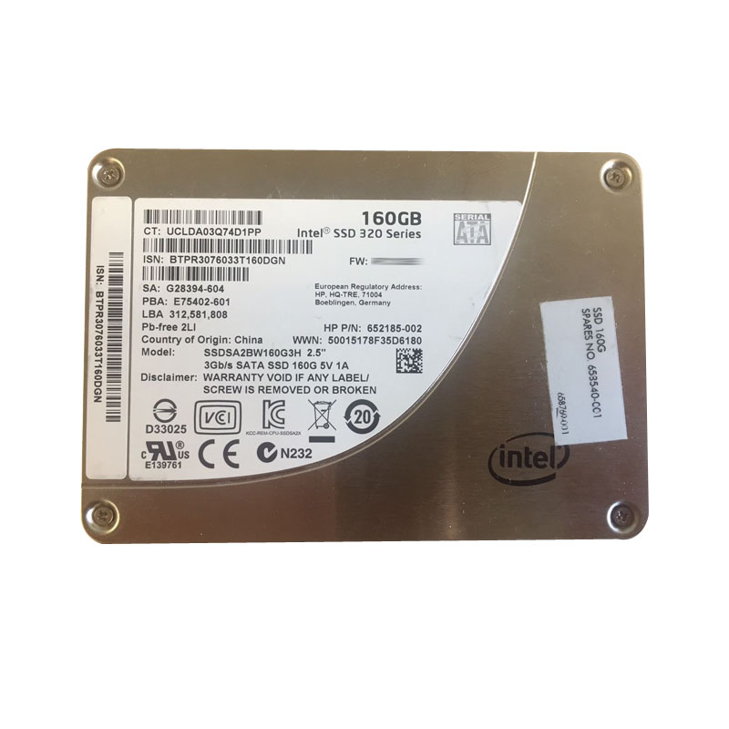 Intel - 160GB SATA 2.5" SSD - SSDSA2BW160G3H