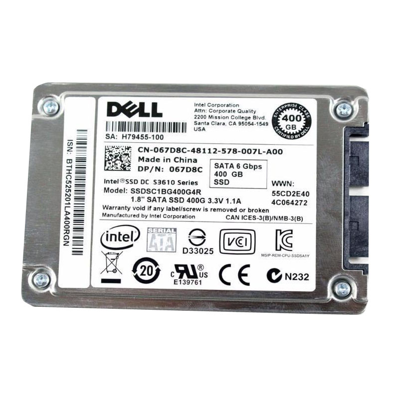 Intel - 400GB SATA III 1.8" SSD - SSDSC1BG400G4R