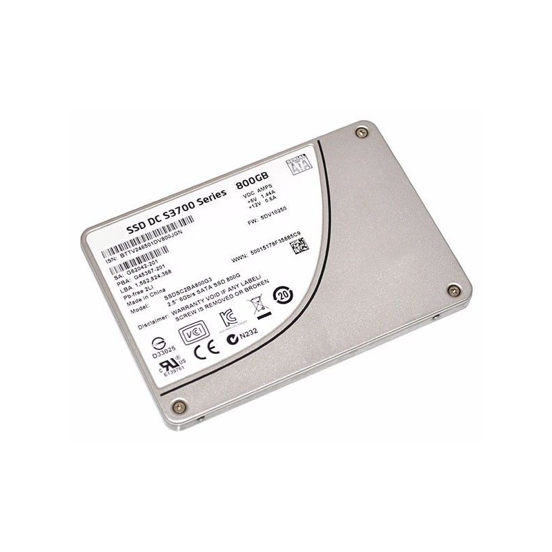 Intel - 800GB SATA 6.0Gbps 2.5" SSD - SSDSC2BA800G3