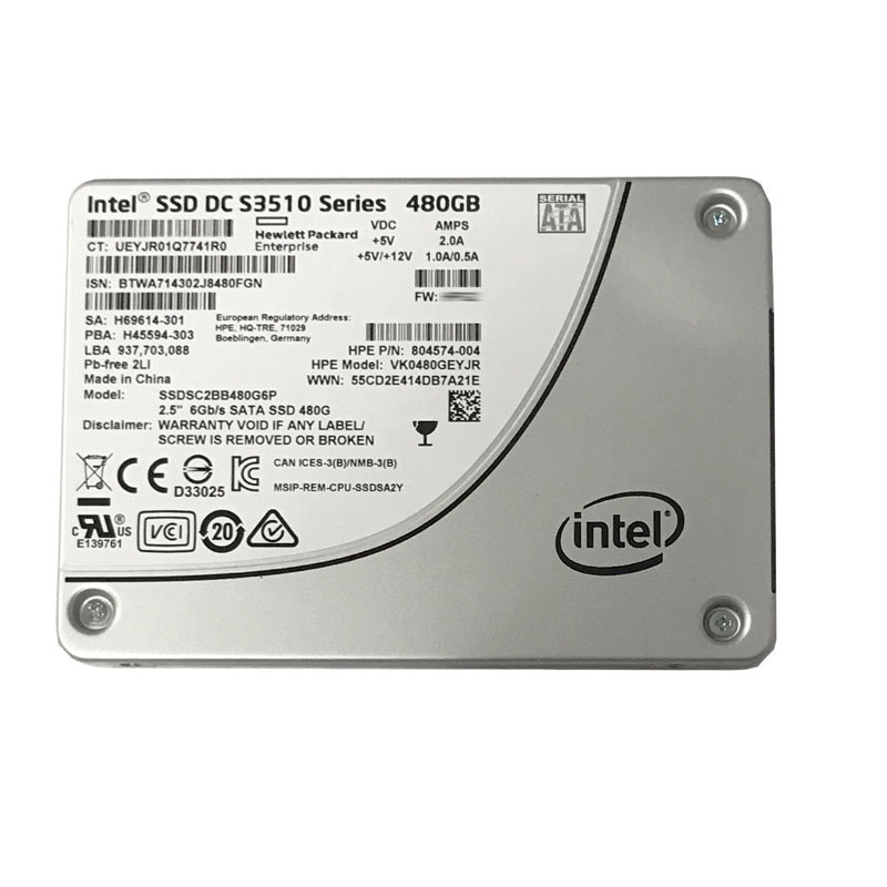 Intel - 480GB SATA 2.5" SSD - SSDSC2BB480G6P