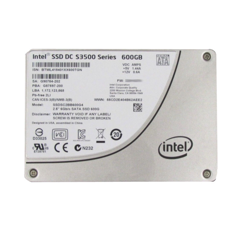 SSDSC2BB600G4.jpg Intel - 600GB SATA 2.5" SSD - SSDSC2BB600G4 - Image 1