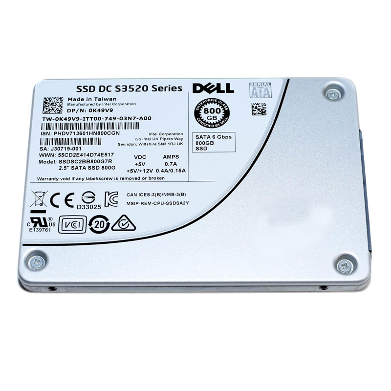 SSDSC2BB800G7R.jpg Intel - 800GB SATA 6.0Gbps 2.5" SSD - SSDSC2BB800G7R - Image 1