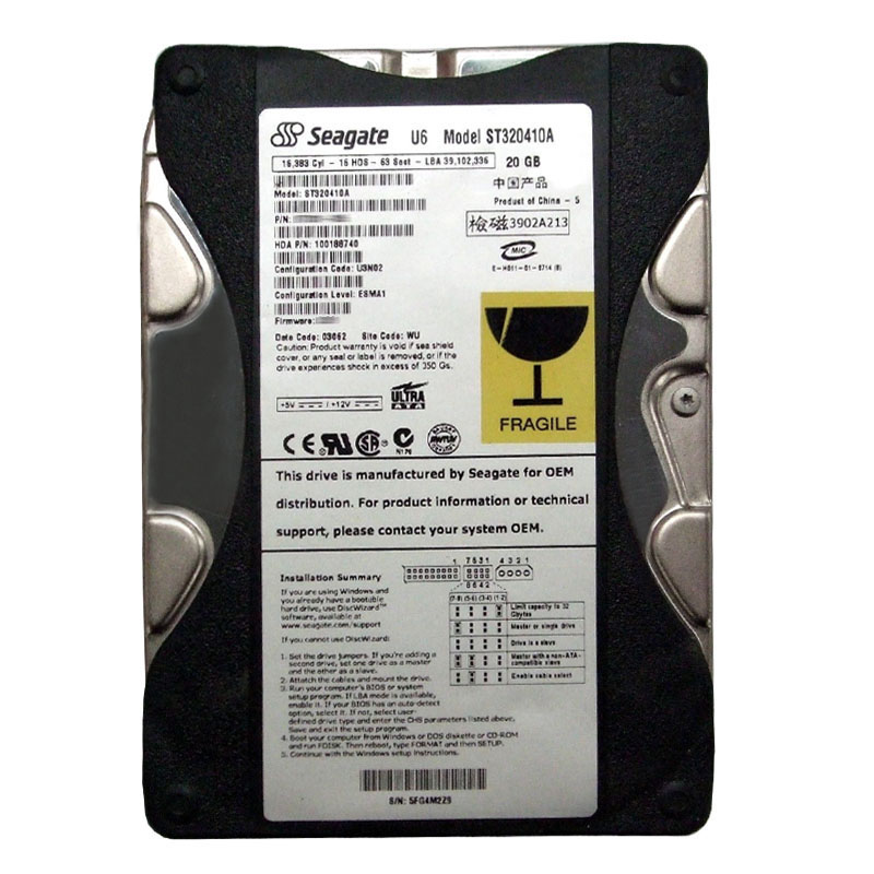 Seagate - 20GB 5.4K Ultra-ATA/100 3.5" 2MB Cache Hard Drive - ST320410A