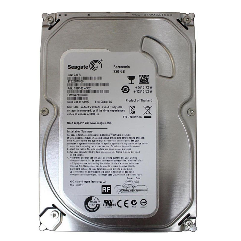 Seagate - 320GB 7.2K SATA 6.0Gbps 3.5" 16MB Cache Hard Drive - ST320DM000