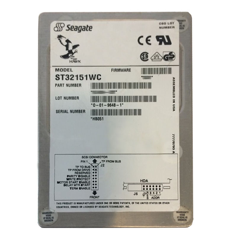 Seagate - 2.1GB 5.4K 80-PIN Fast Wide SCSI 3.5" 512KB Cache Hard Drive - ST32151WC