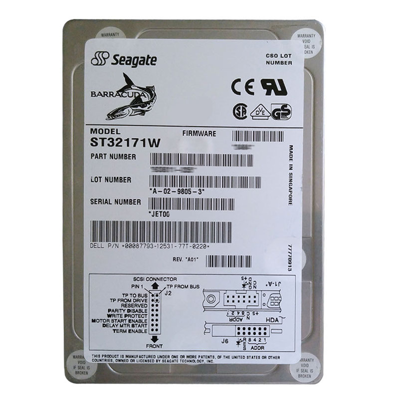 Seagate - 2.16GB 7.2K 68-PIN Ultra SCSI 3.5" 512KB Cache Hard Drive - ST32171W