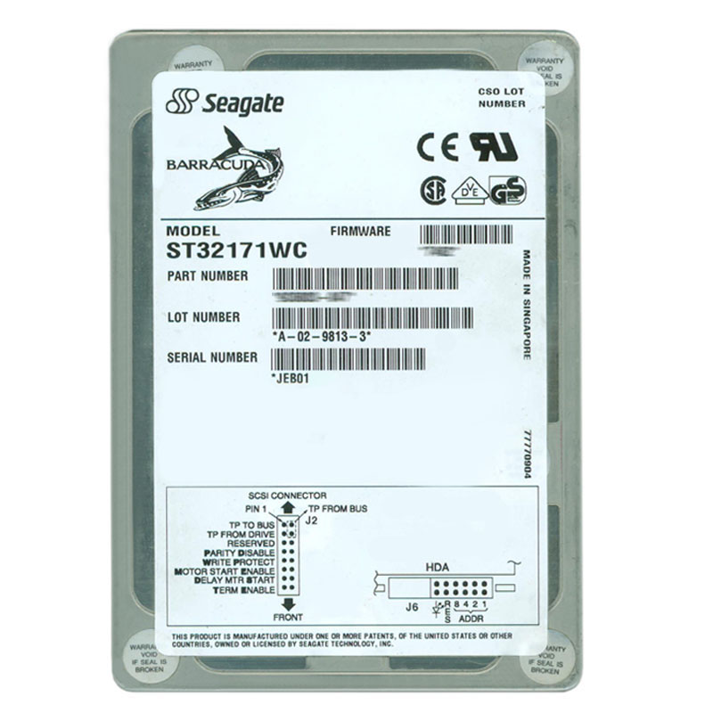 Seagate - 2.16GB 7.2K 80-PIN Ultra Wide SCSI 3.5" 512KB Cache Hard Drive - ST32171WC