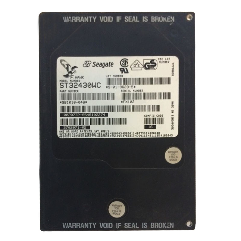 ST32430WC.jpg Seagate - 2.14GB 5.4K 80-PIN Fast Wide SCSI 3.5" 512KB Cache Hard Drive - ST32430WC - Image 1