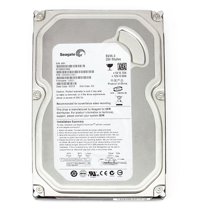 Seagate - 250GB 7.2K SATA 3.0Gbps 3.5" 8MB Cache Hard Drive - ST3250310SV