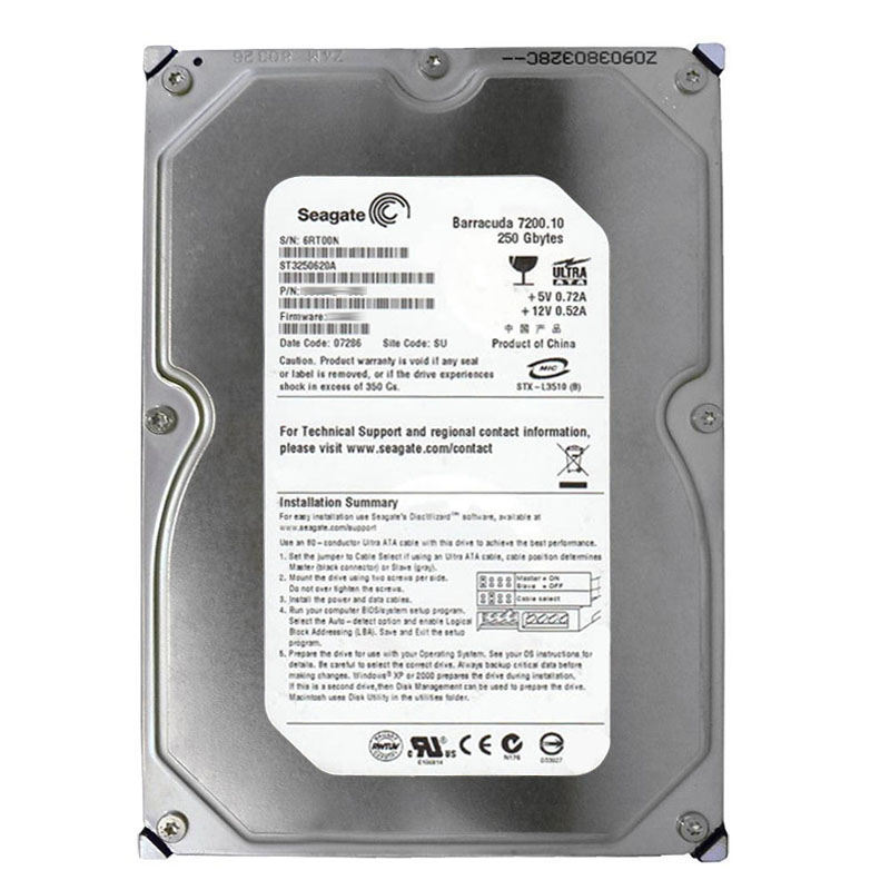 Seagate - 250GB 7.2K Ultra-ATA/100 3.5" 16MB Cache Hard Drive - ST3250620A